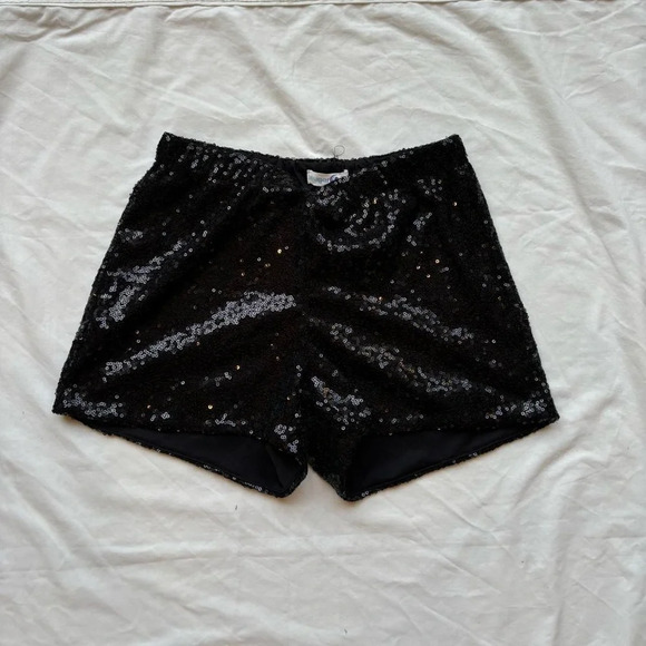 sequin embellished micro mini shorts bead rhinestone